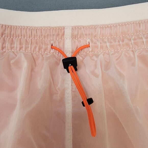 Nike Running Shorts L Peach Orange Dri-Fit Colorblock Lined - Picture 7 of 11